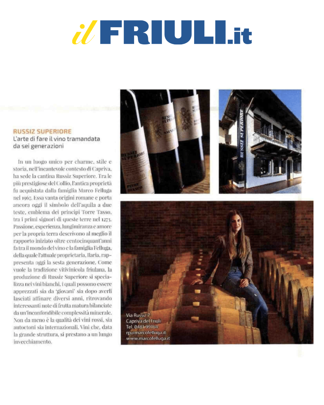 Russiz Superiore: the art of winemaking passed down through six generations