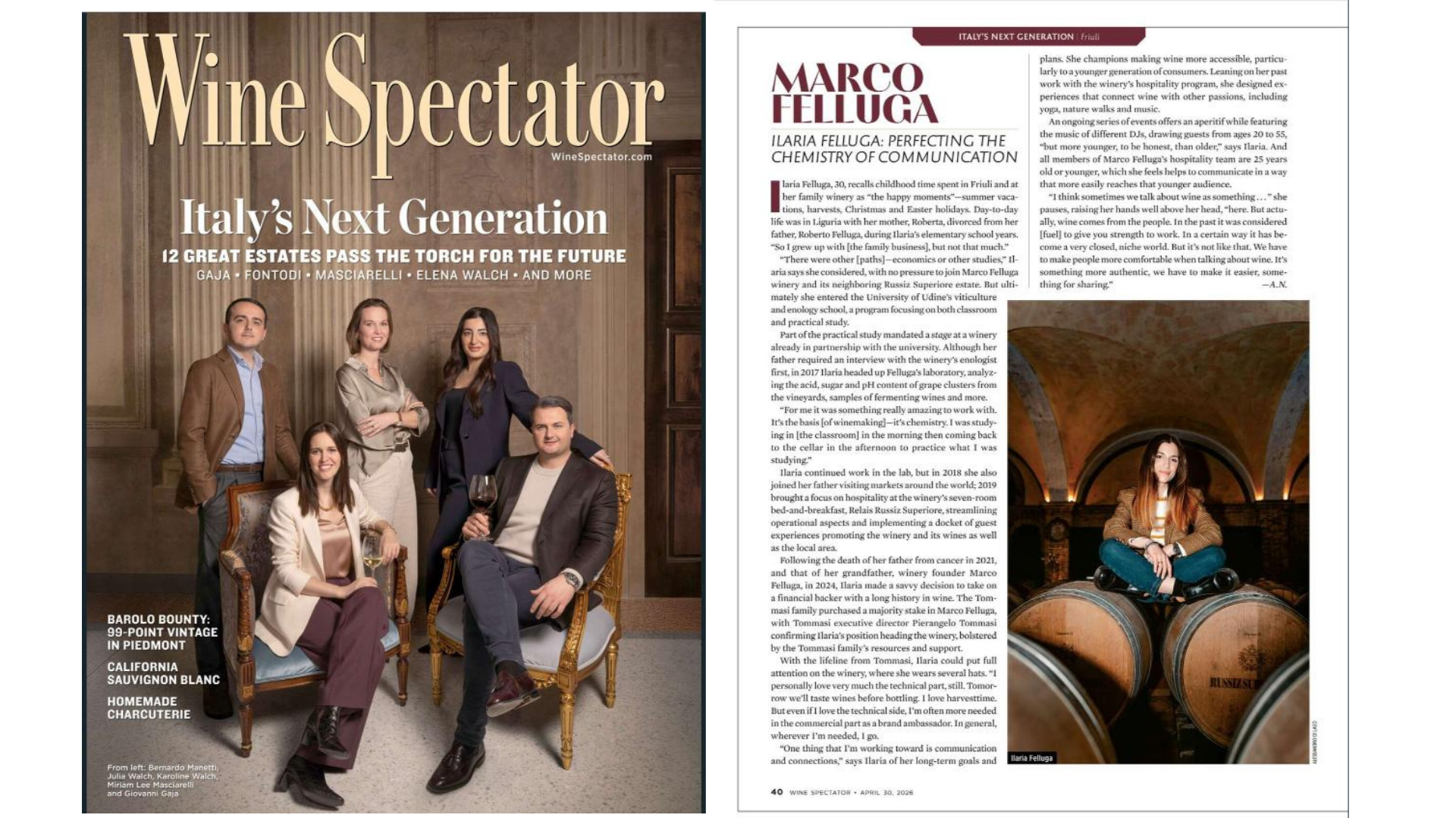 Ilaria Felluga featured on Wine Spectator